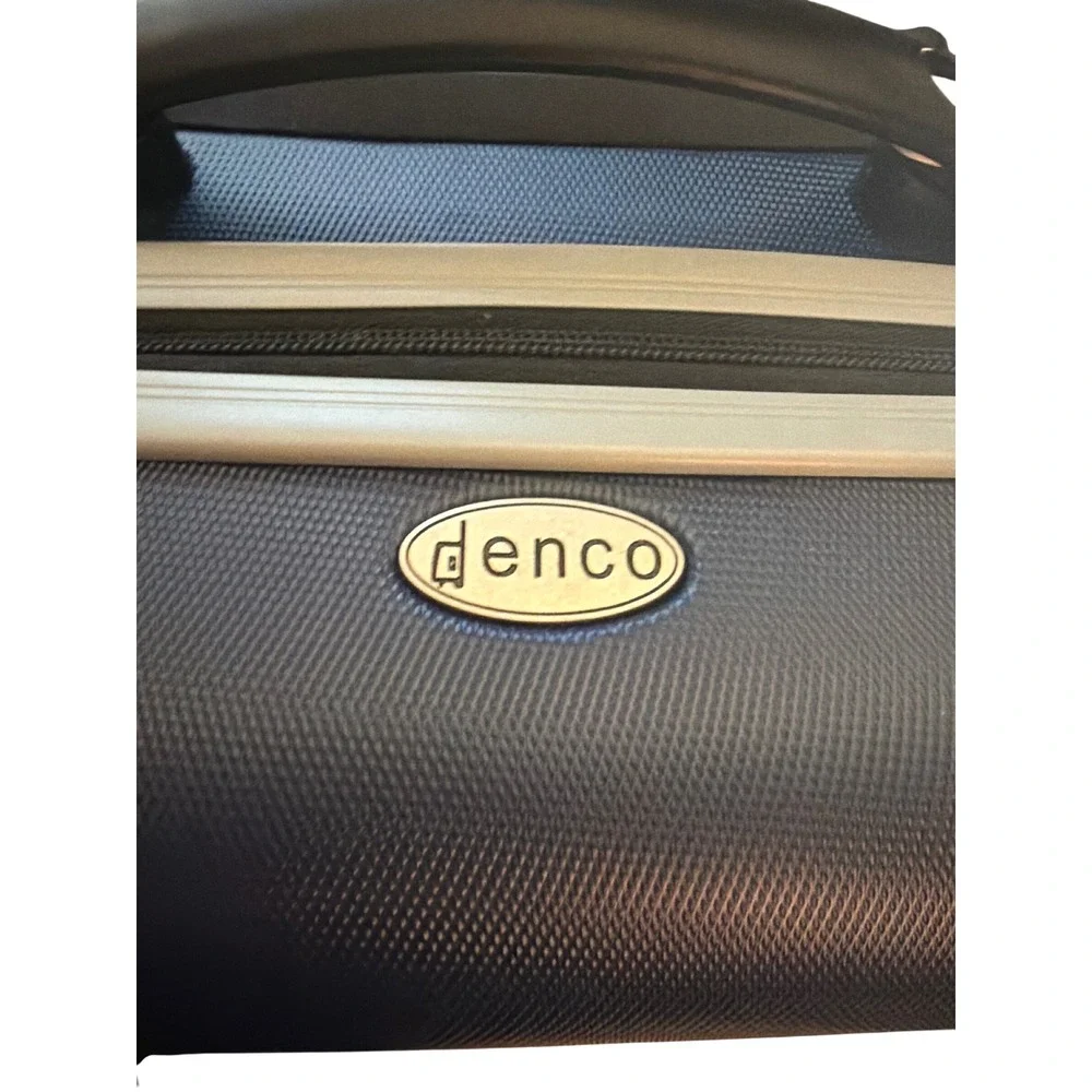 Denco NFL Chicago Bears Navy Blue Hardside Spinner Carry On Luggage Suitcase